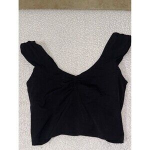 Aerie black cropped top